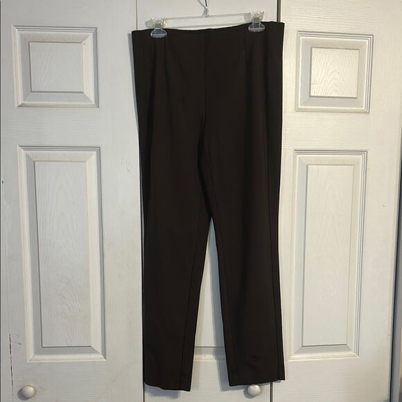 J. JILL Size Small Ponte Slim Leg Chocolate Brown Legging Pants Pull On Stretch - Picture 2 of 5